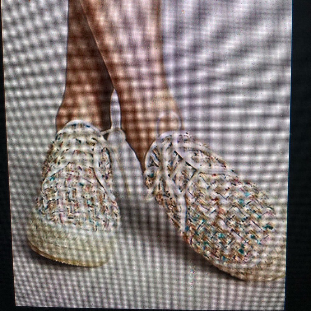 Anthropologie Tweed Espadrille Sneakers Size 9.5